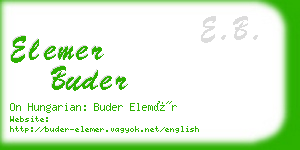 elemer buder business card